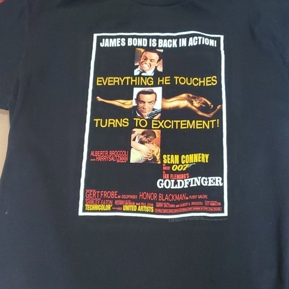 All Sport Vintage 90's Tee 007 James Bond black single stitch tee made in USA